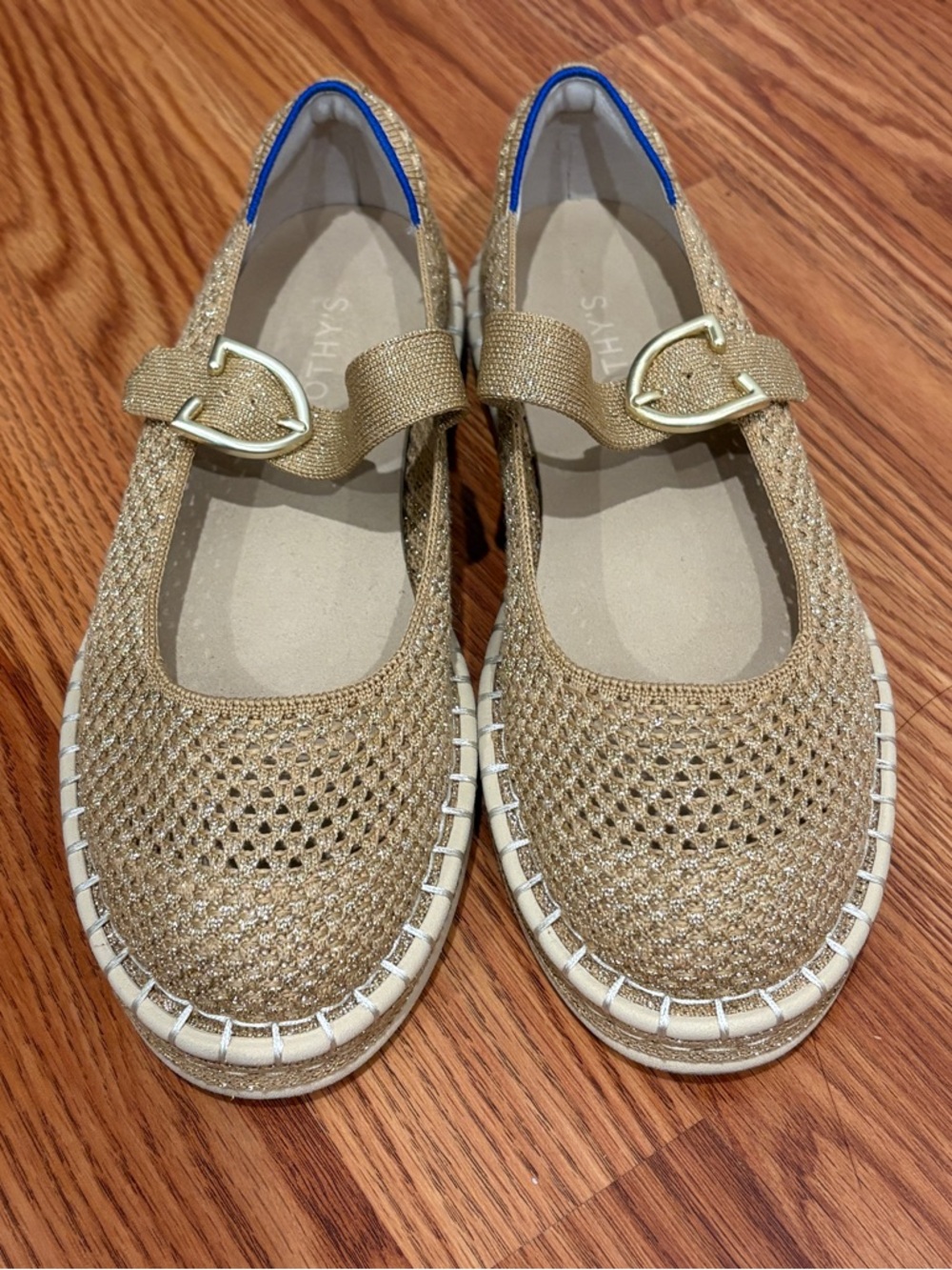 Rothy’s The Espadrille Mary Jane (Metallic Golden Sun) - Picture 5 of 7